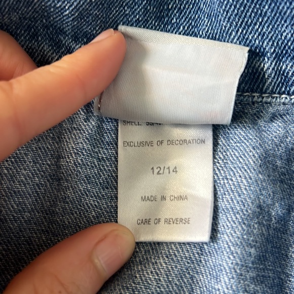 Vintage Kids Unisex Harley Davidson Jean Jacket Size 12/14 - Picture 4 of 5